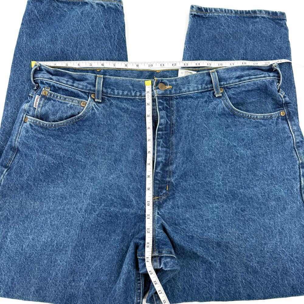 Vintage Carhartt Straight Fit Tapered Leg Jeans Men's Size 41x32 USA Union Made - Picture 9 of 10